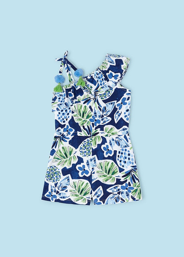 Blue Pineapple Playsuit By Mayoral