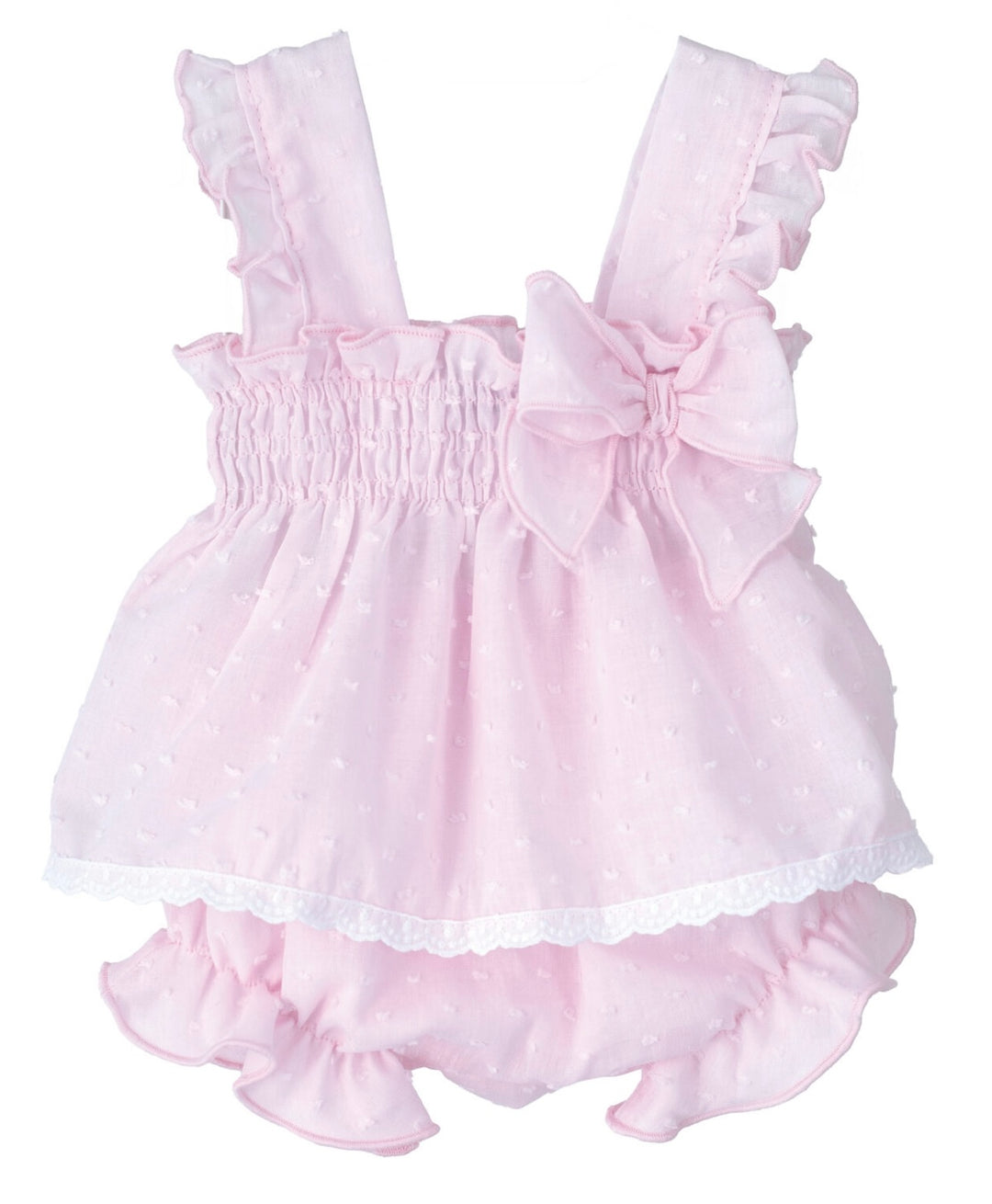 Pink Frill Bow Two Piece by Calamaro
