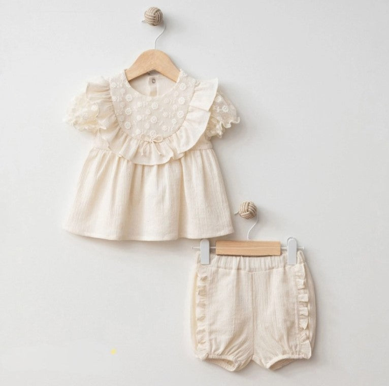 Broderie Muslin Short Set by Omnis Pura