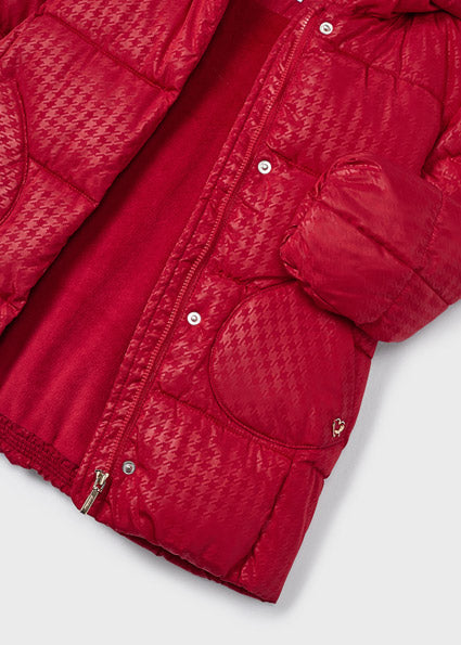Red Girls Puffer Coat by Mayoral