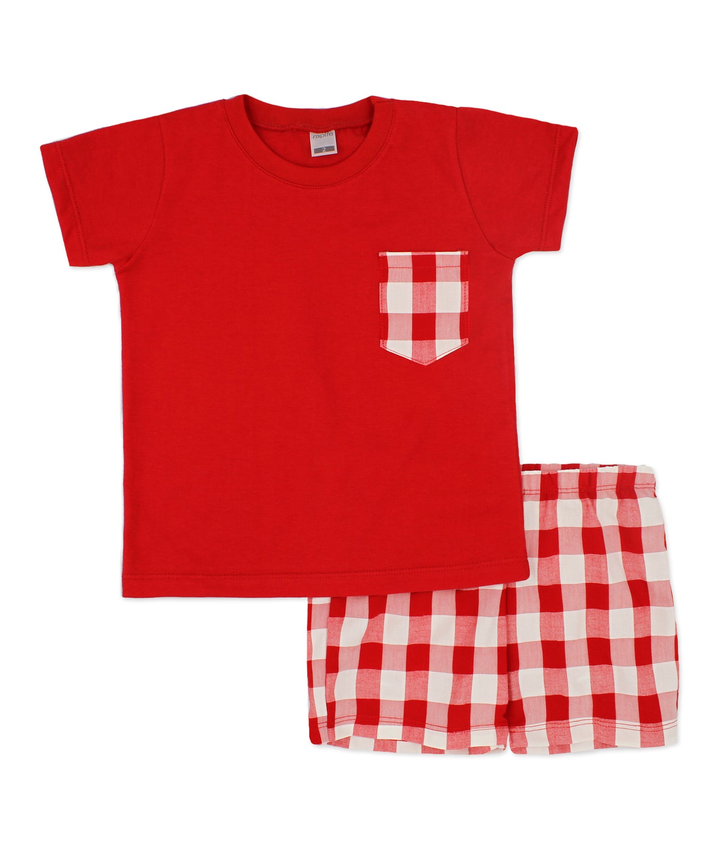 Red Gingham Short Set by Rapife