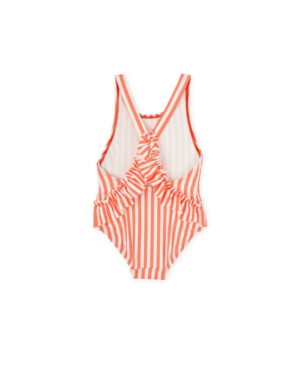 Coral Stripe Swimsuit by Tutto Piccolo