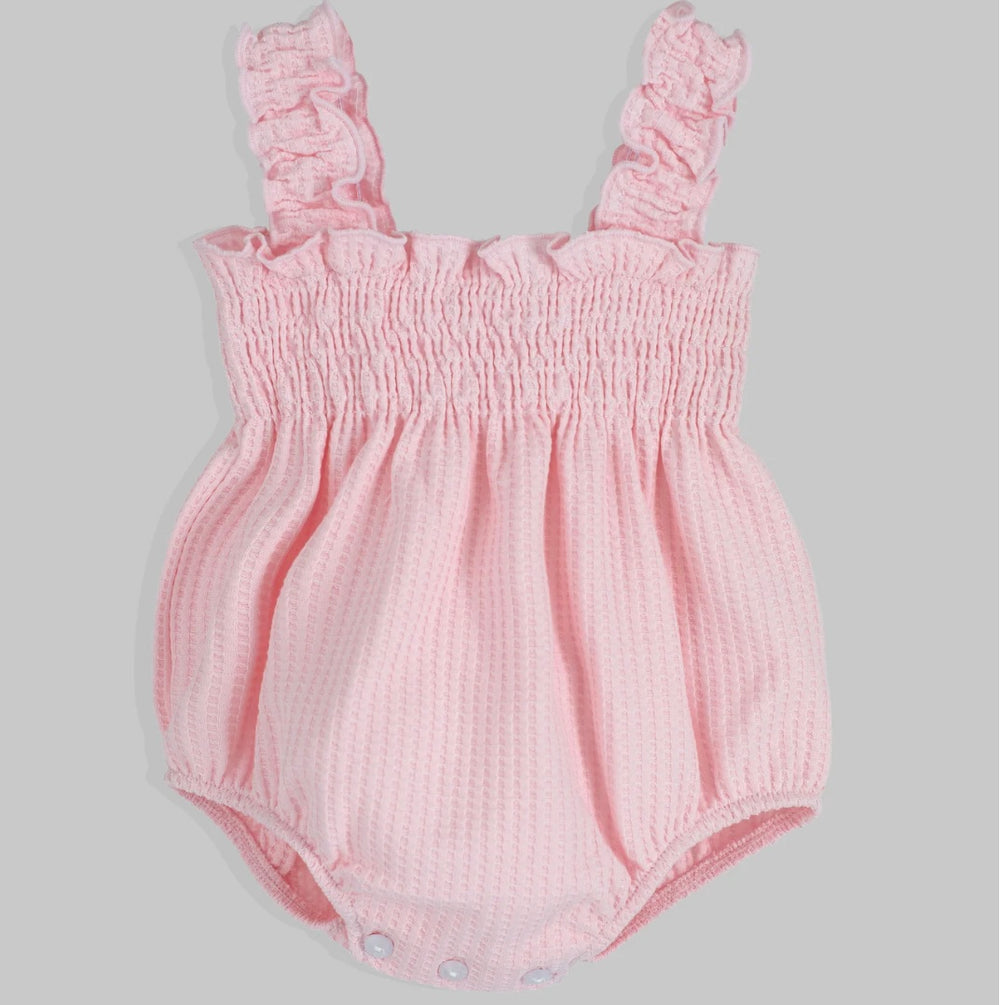 Pink Bow Romper by Calamaro