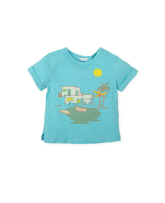 Turquoise T Shirt by Tutto Piccolo