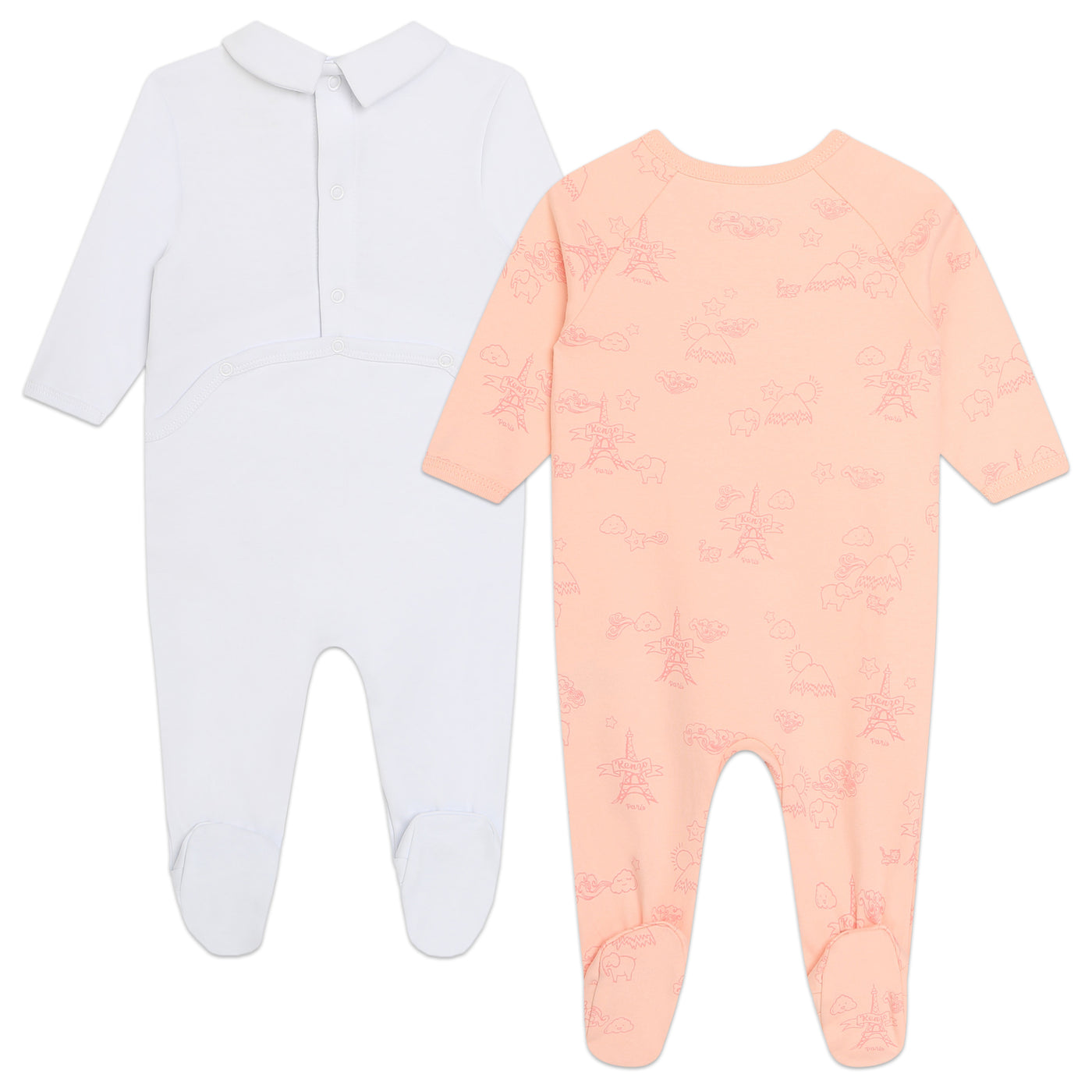 Kenzo Two Pack Babygrows Pink