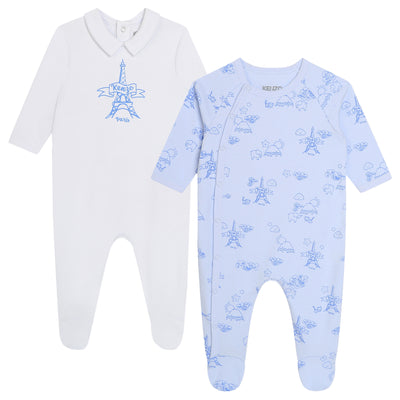 Copy of Kenzo Two Pack Babygrows Blue