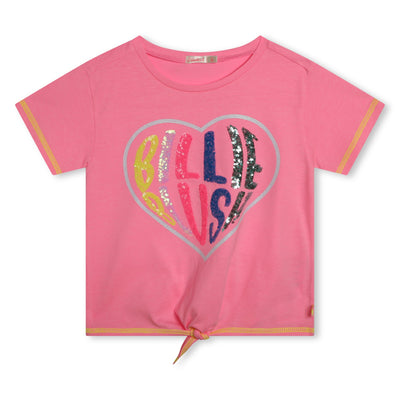 Pink Sequin T-shirt by Billieblush