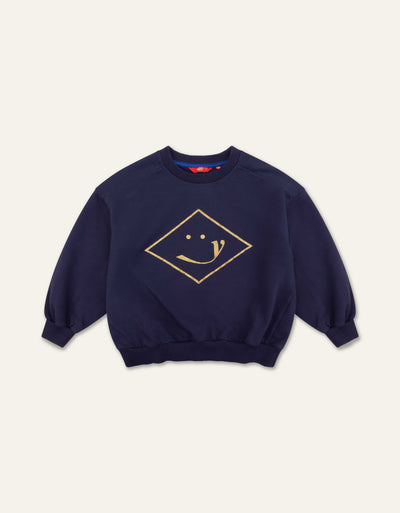Hooray Navy Blue Smiley Sweater by Oilily