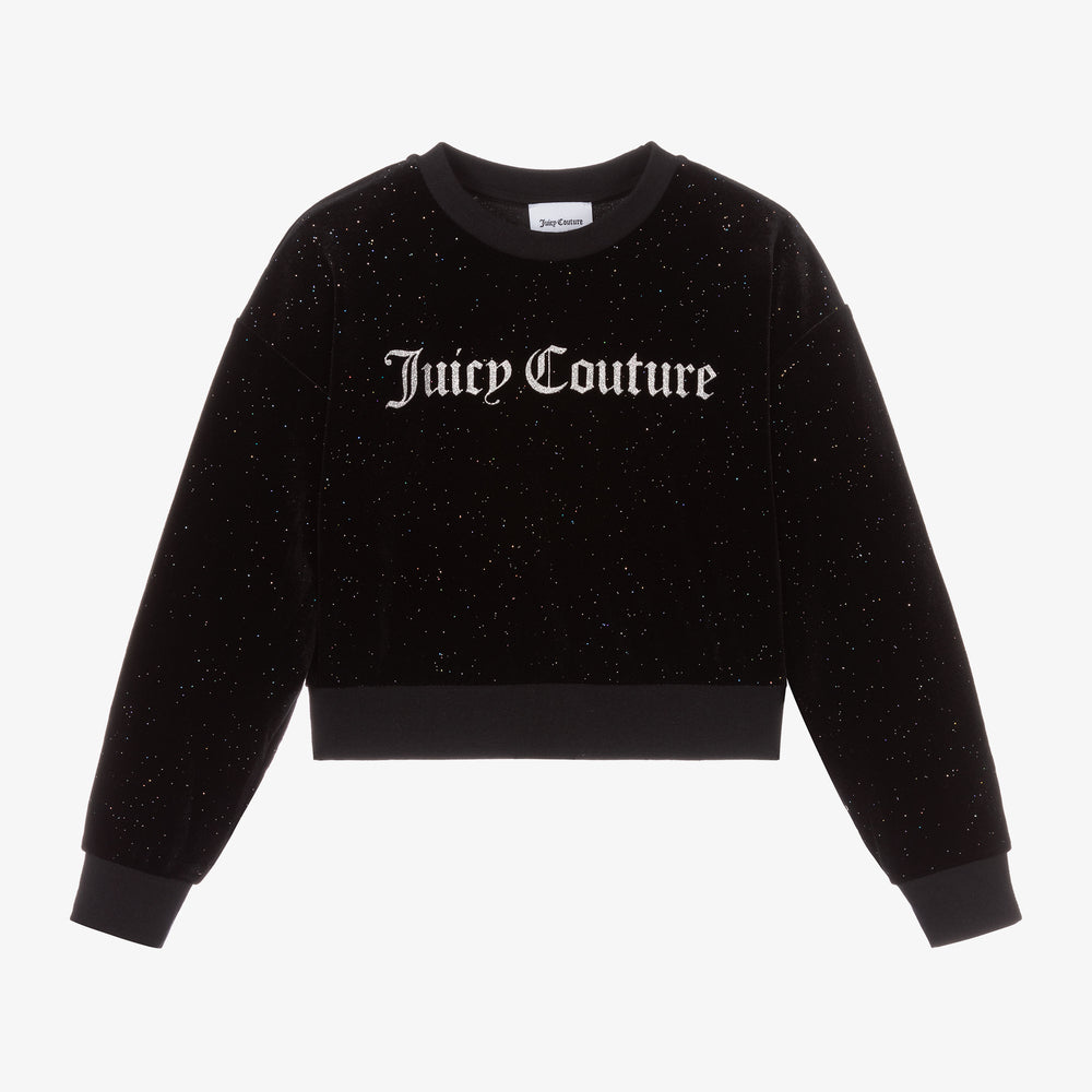 Black Glitter Sweatshirt By Juicy Couture